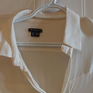 Theory Off-White Collared Shirt